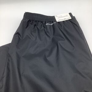 Eddie Bauer Mens Packable Rain Pants Black Size XL NWT
